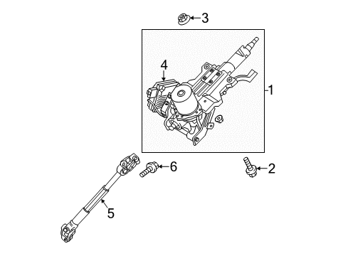 2011 Hyundai Sonata Steering Column Assembly Controller-Eps Diagram for 56340-3Q000