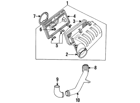 1999 Dodge Ram 3500 Air Intake Nut-HEXAGON Nut-CONED Washer Diagram for 6033560