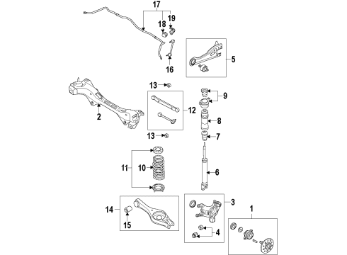 2006 Kia Optima Rear Suspension Components, Lower Control Arm, Upper Control Arm, Stabilizer Bar Arm Assembly-Rear Trailing Diagram for 552802G000