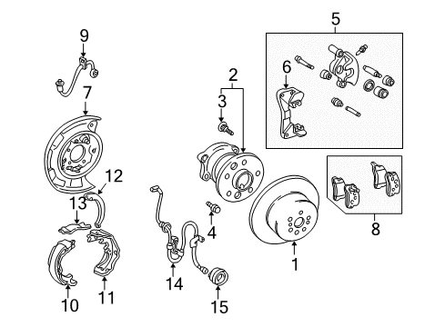 2002 Lexus ES300 Parking Brake Front Cable Diagram for 46410-33120