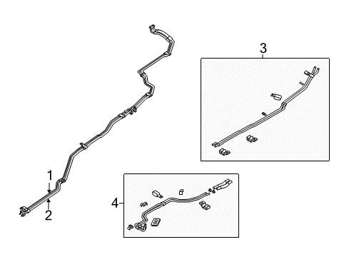 2009 Kia Borrego Rear A/C Lines Suction Pipe Diagram for 977642J000