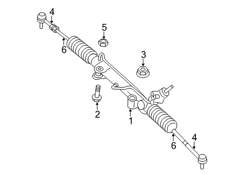 2015 Jeep Grand Cherokee P/S Pump & Hoses, Steering Gear & Linkage Rack And Pinion Gear Diagram for 52124724AH