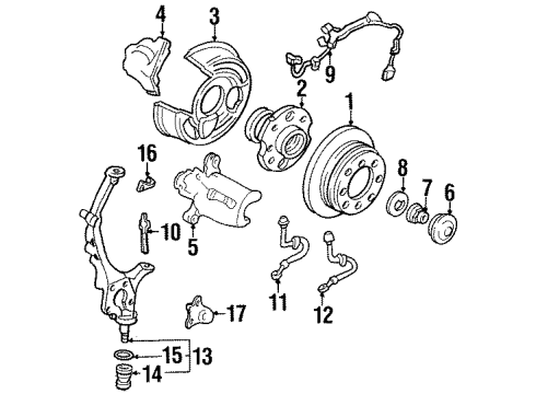 1992 Honda Prelude Anti-Lock Brakes Splash Guard, Right Rear (14") (Abs) Diagram for 43253-SS0-980
