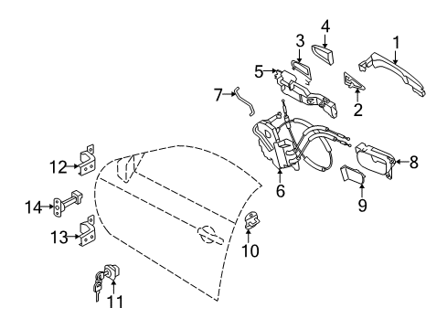 2015 Infiniti QX50 Front Door Check Link Assembly-Front Door RH Diagram for 80430-1BA0A