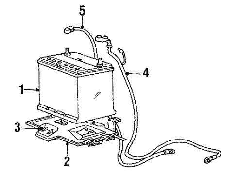 1995 Hyundai Sonata Battery Cable Assembly-Battery Diagram for 37200-34002