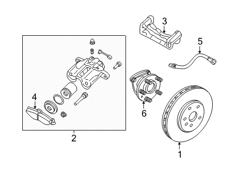 2003 Cadillac CTS Anti-Lock Brakes Rotor Diagram for 15240719
