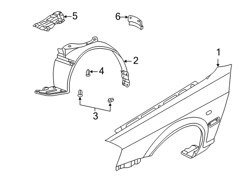 2002 Kia Optima Fender & Components Guard Assembly-Front Wheel Diagram for 868113C000