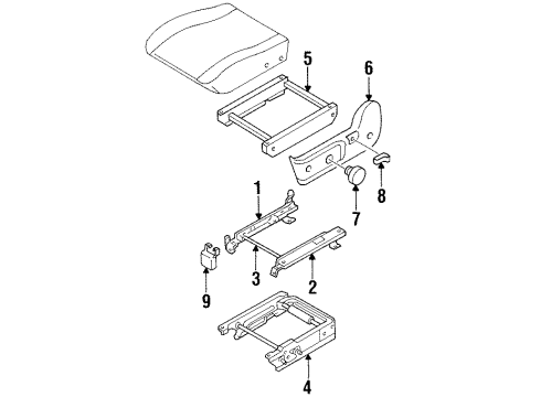 1996 Acura SLX Tracks & Components Wire Extension Diagram for 8-97111-127-1