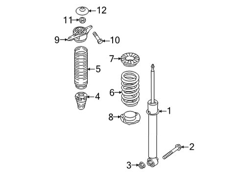 2022 Hyundai Santa Cruz Shocks & Components - Rear SPRING-RR Diagram for 55330-K5020