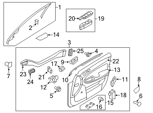 2009 Hyundai Genesis Power Seats Power Window Assist Switch Assembly Diagram for 93575-3M501-A5