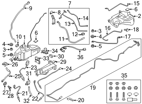2015 BMW 328d Diesel Aftertreatment System Cover Lid Diagram for 16197485924