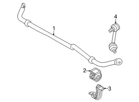 2021 Nissan Rogue Stabilizer Bar & Components - Rear Rod-Connecting, Rear Stabilizer Diagram for 56261-6RR0A
