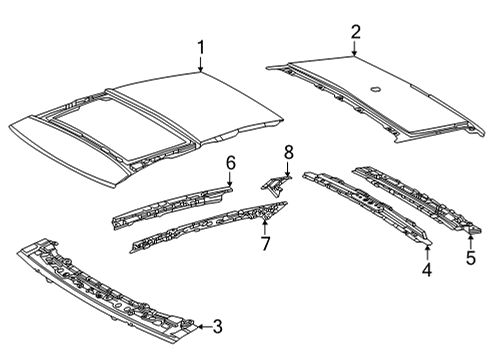 2022 Lexus NX450h+ Roof & Components REINFORCE SUB-ASSY Diagram for 63108-78010