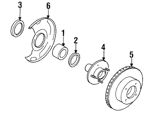 1990 Nissan Axxess Front Brakes Hose Assembly-Brake Front Diagram for 46210-30R00