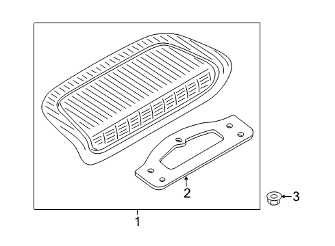 2013 Nissan Juke High Mount Lamps Bracket Stop Lamp Diagram for 26593-1KA0A