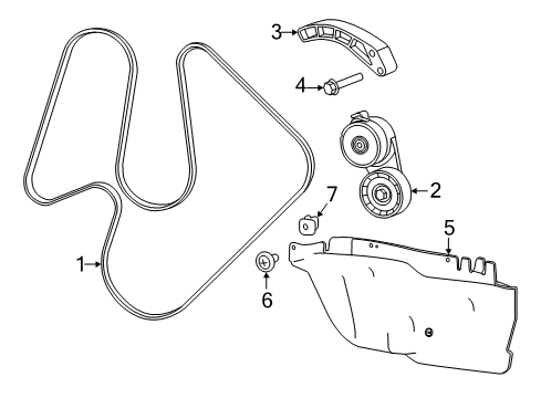 2012 Fiat 500 Belts & Pulleys Bolt-HEXAGON FLANGE Head Diagram for 6106265AA