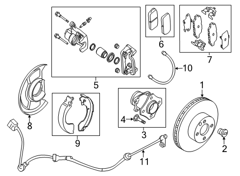 2018 Nissan Sentra Anti-Lock Brakes Hose Brake Rear Diagram for 46210-3SH5A