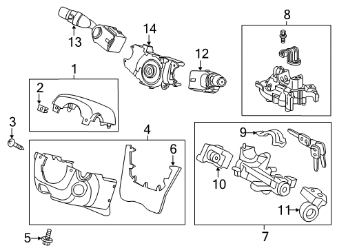 2016 Honda Odyssey Ignition Lock Screw, Tapping (4X16) (It) Diagram for 90101-S2K-000