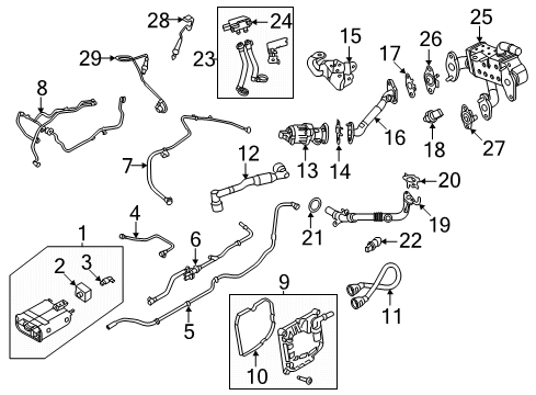 2021 Lincoln Corsair Emission Components Inlet Pipe O-Ring Diagram for JT4Z-8527-B