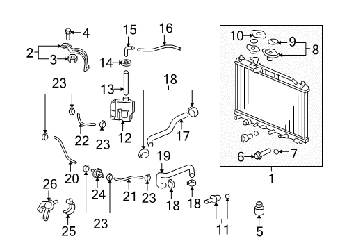 2011 Honda CR-V Radiator & Components Hose (270MM) (ATf) Diagram for 25213-PAA-305