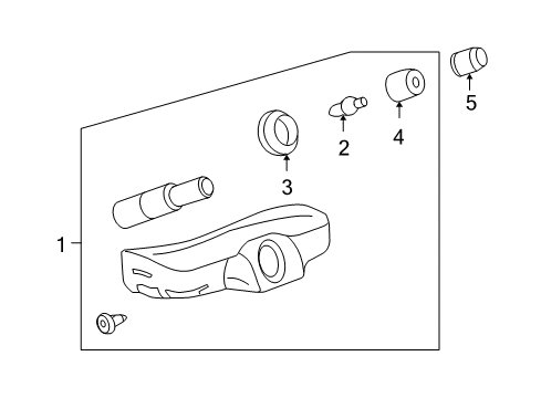 2009 Hummer H3T Tire Pressure Monitoring TPMS Sensor Nut Diagram for 15122619