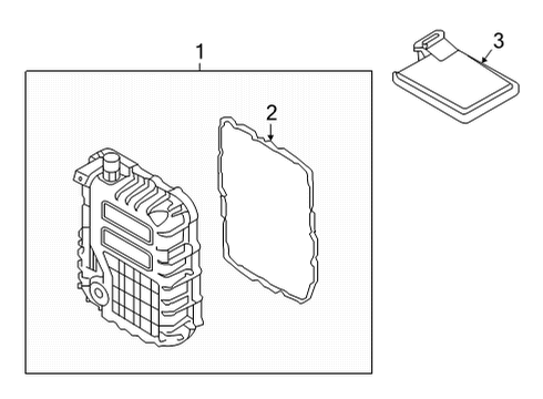 2022 Hyundai Tucson Transaxle Parts Seal-Oil Diagram for 452613D700