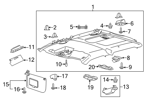 2022 Ford F-250 Super Duty Interior Trim - Cab Spacer Diagram for FL3Z-1629156-B