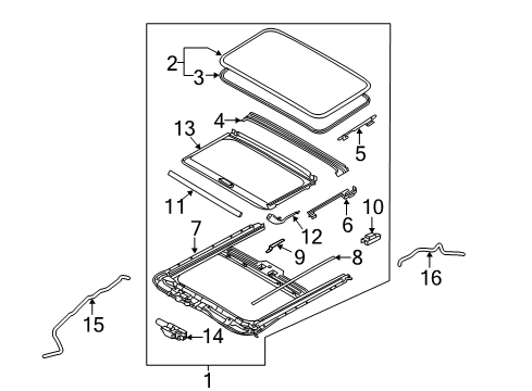 2018 Kia Forte Sunroof Motor Assembly-Sunroof Diagram for 81631A7000