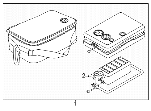 2019 BMW X5 Inflator Components Tyre Sealer Diagram for 71100039344