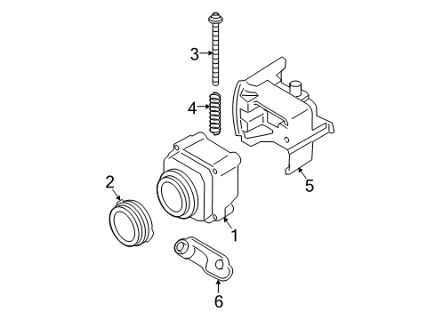 2017 BMW 640i xDrive Gran Coupe Electrical Components Support Diagram for 51137212858