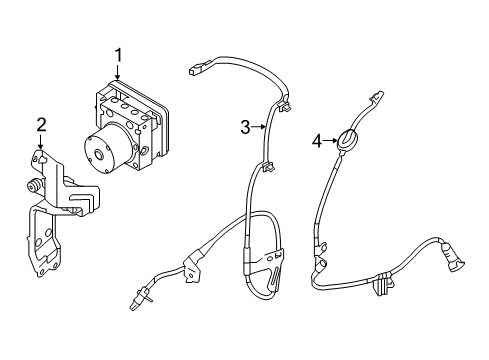 2020 Hyundai Accent ABS Components Bracket-Hydraulic Module Diagram for 58960H9200