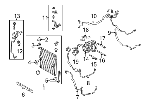 2011 Lexus GX460 Air Conditioner Clutch Assembly, Magnet Diagram for 88410-6A190
