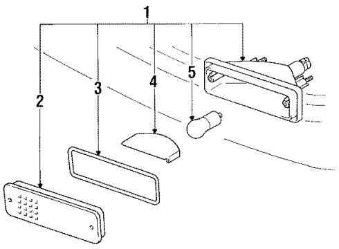 1992 Toyota Corolla Signal Lamps Lens, Front Turn Signal Lamp, LH Diagram for 81521-12510