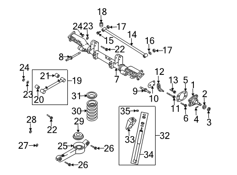 2005 Kia Sedona Rear Suspension Washer-Claw Diagram for 0S08333043