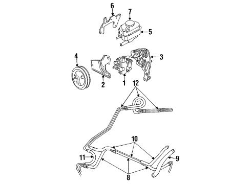 2000 Plymouth Breeze P/S Pump & Hoses, Steering Gear & Linkage Nut-HEXAGON Lock Diagram for 6503046