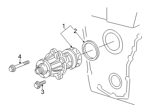 1997 BMW Z3 Water Pump O-Ring Diagram for 11511714519