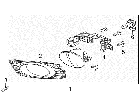 2012 Honda Civic Bulbs Garnish, L. Diagram for 33961-TR7-A01