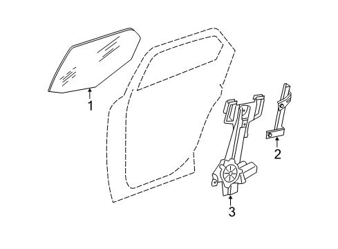 2006 Dodge Charger Rear Door Channel-Rear Door Glass Diagram for 5112026AA