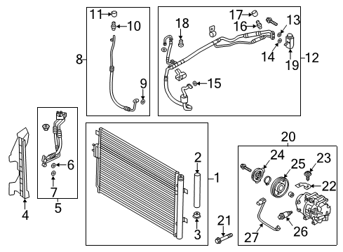 2017 Hyundai Santa Fe Sport Air Conditioner Hose & Tube Assembly Diagram for 97759-4Z501