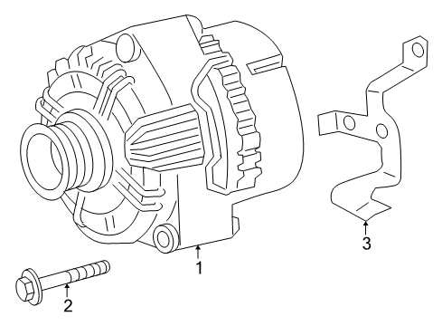 2004 Chrysler Crossfire Alternator Bracket-Alternator Diagram for 5096529AA
