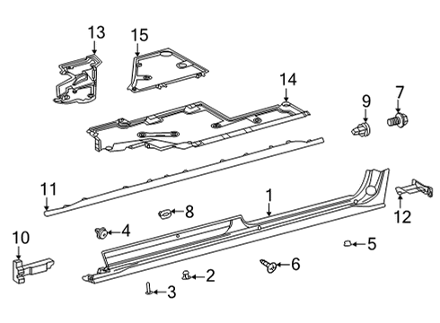 2022 Toyota Sienna Exterior Trim - Pillars Bolt, W/Washer Diagram for 90119-A0046