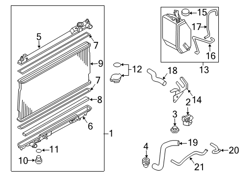 2008 Nissan 350Z Radiator & Components Hose-Radiator, Upper Diagram for 21501-EV00A