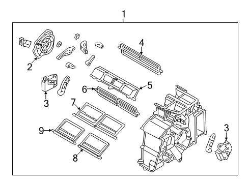 2009 Kia Borrego A/C Evaporator & Heater Components Door Assembly-Defroster Diagram for 971472J000