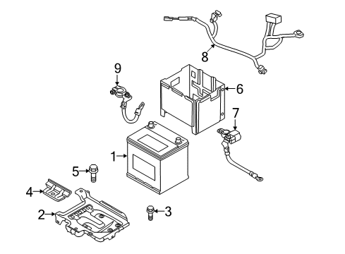 2011 Kia Forte Battery Battery Wiring Assembly Diagram for 918501M210