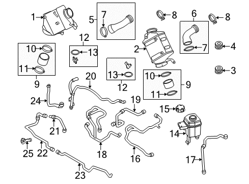 2011 BMW X6 Intercooler Coolant Hose Diagram for 17127591241