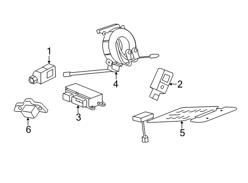 2021 Chevrolet Camaro Air Bag Components Front Seat Air Bag Diagram for 84019645