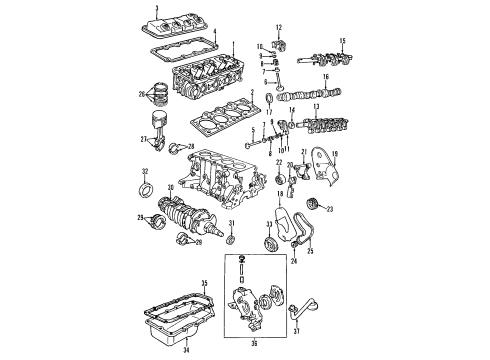 2004 Dodge Neon Engine Parts, Mounts, Cylinder Head & Valves, Camshaft & Timing, Oil Pan, Oil Pump, Balance Shafts, Crankshaft & Bearings, Pistons, Rings & Bearings Support-Engine Mount Diagram for 5274952AA