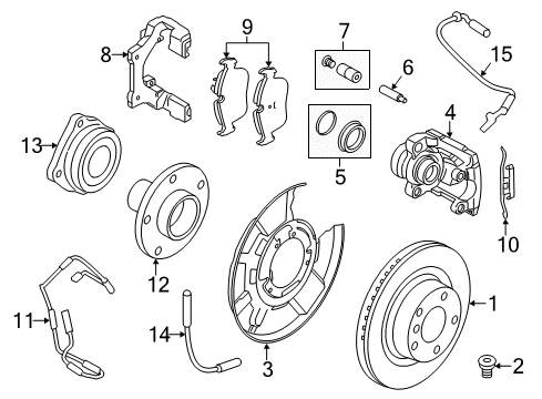 2013 BMW X1 Brake Components Calliper Carrier Diagram for 34216769104