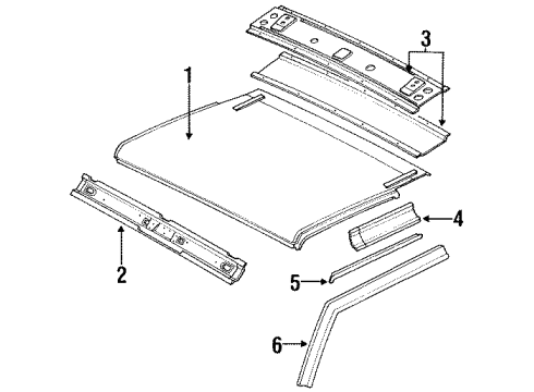 1994 Isuzu Amigo Roof & Components Lamp, Luggage Room Diagram for 8-97128-354-0