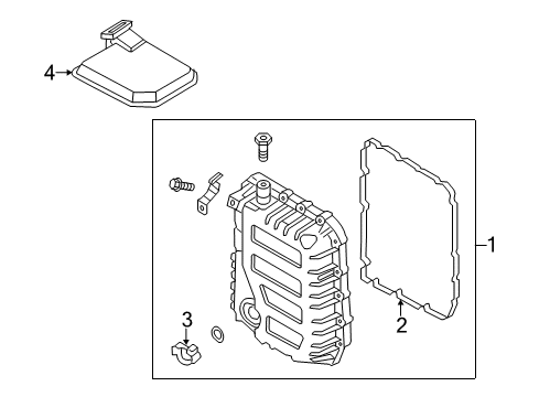 2015 Kia Forte Automatic Transmission Cover-Valve Body Diagram for 452803B821